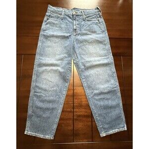 J Crew Womens High-Rise Peggy Tapered Jean Size 30 Authentic Blue Wash Barrel